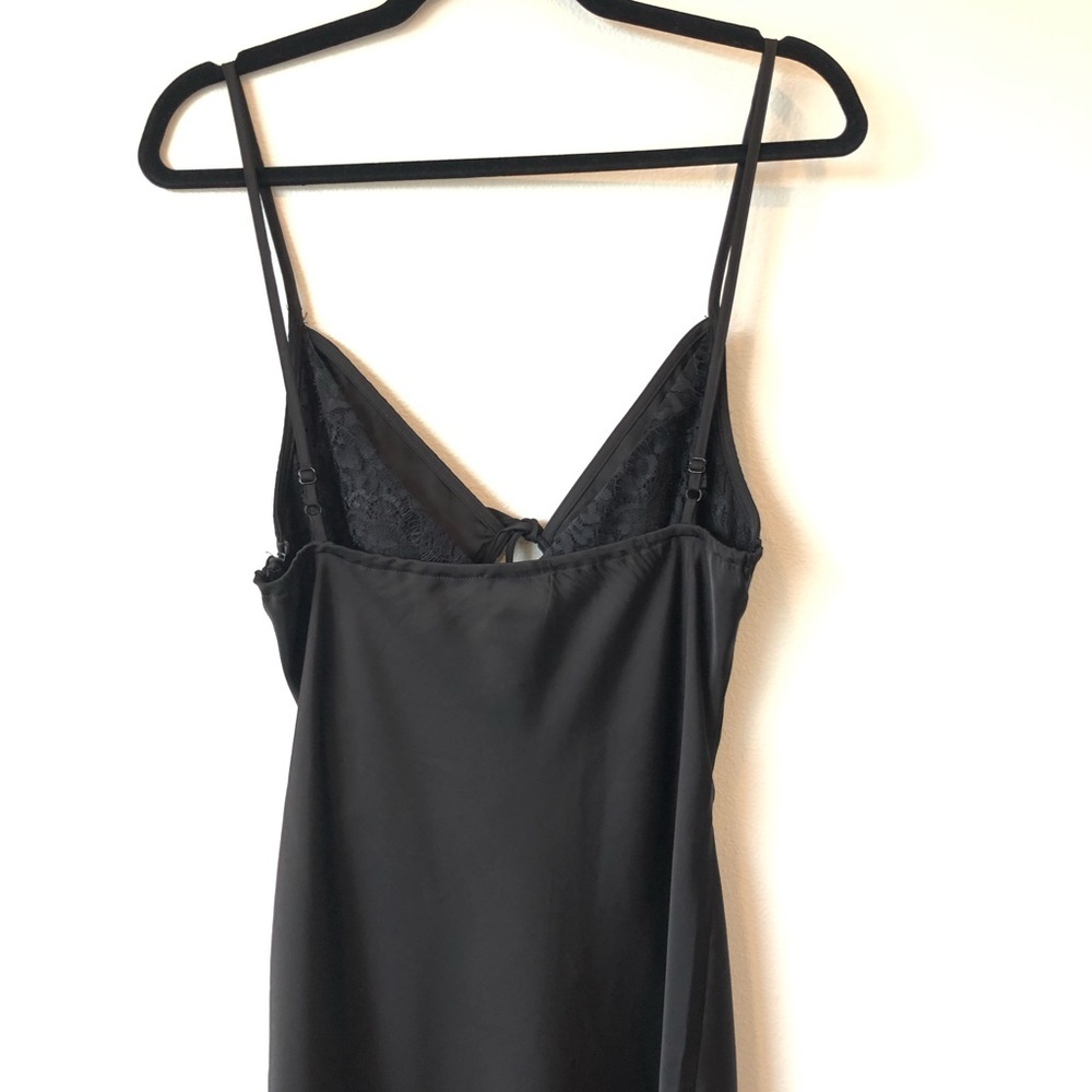 Black Hello Molly Black Ultimate Love Satin Slip Maxi Dress Size US 8 - Picture 9 of 12